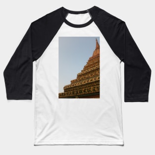 Second unusual low angle view of a Buddha stupa against clear sky. Baseball T-Shirt